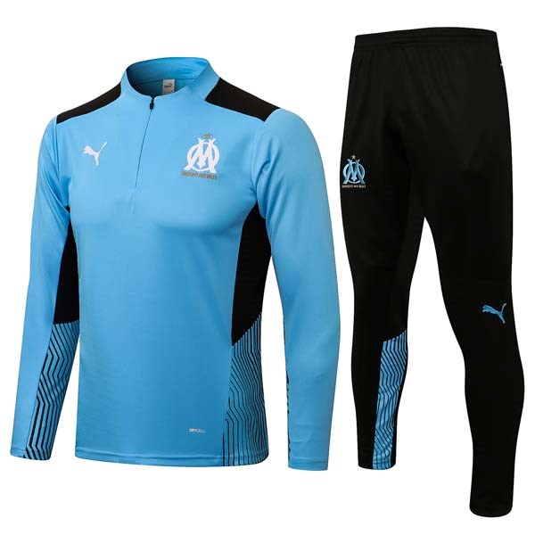 Sweatshirts Marseille 2022 Blau Schwarz Günstige Fußballtrikots